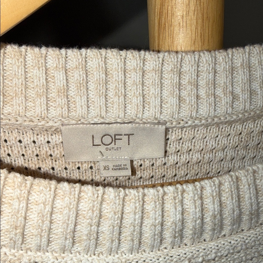 Loft Outlet Cream Women's Sweater - Picture 2 of 3